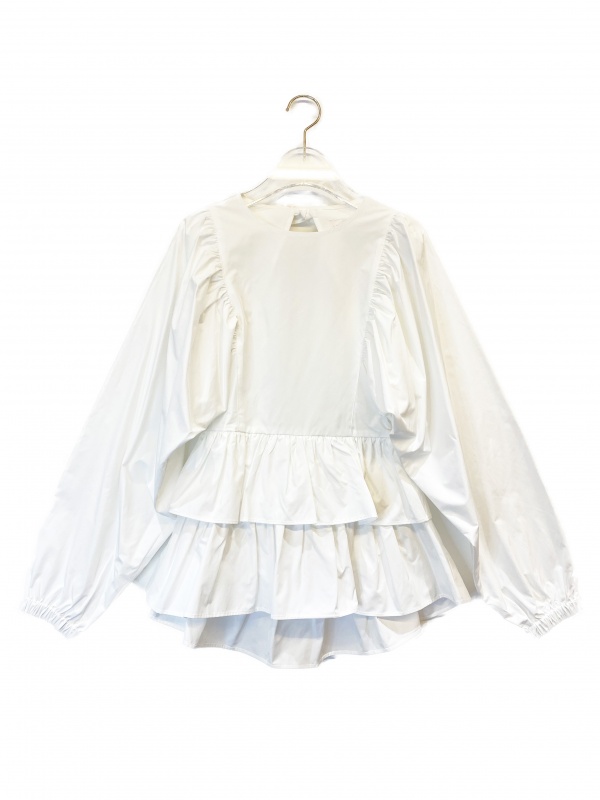 ハニーミーハニー backribbon gather blouse ホワイト www