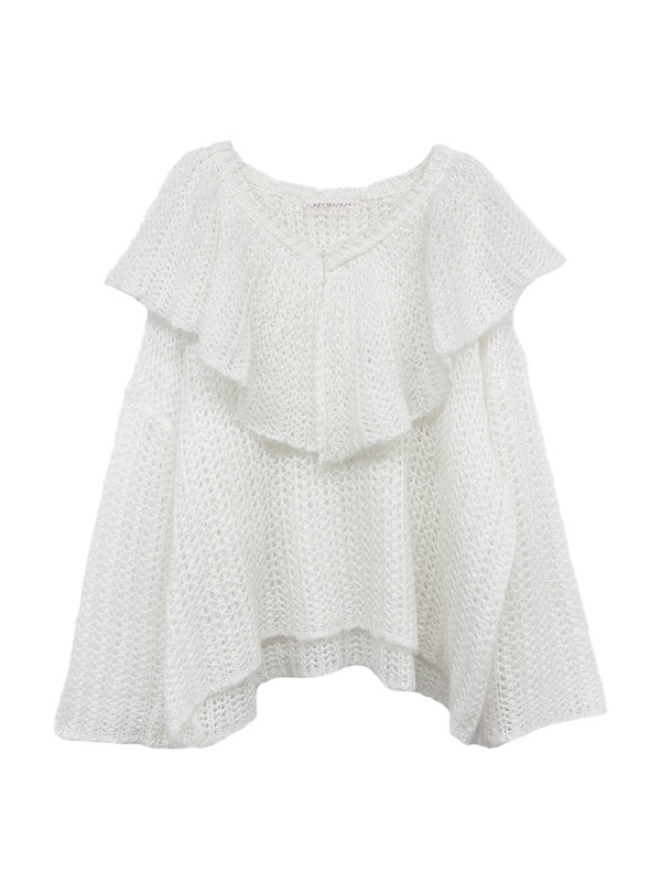 frill collar crochet knit | 商品詳細 | HONEY MI HONEY