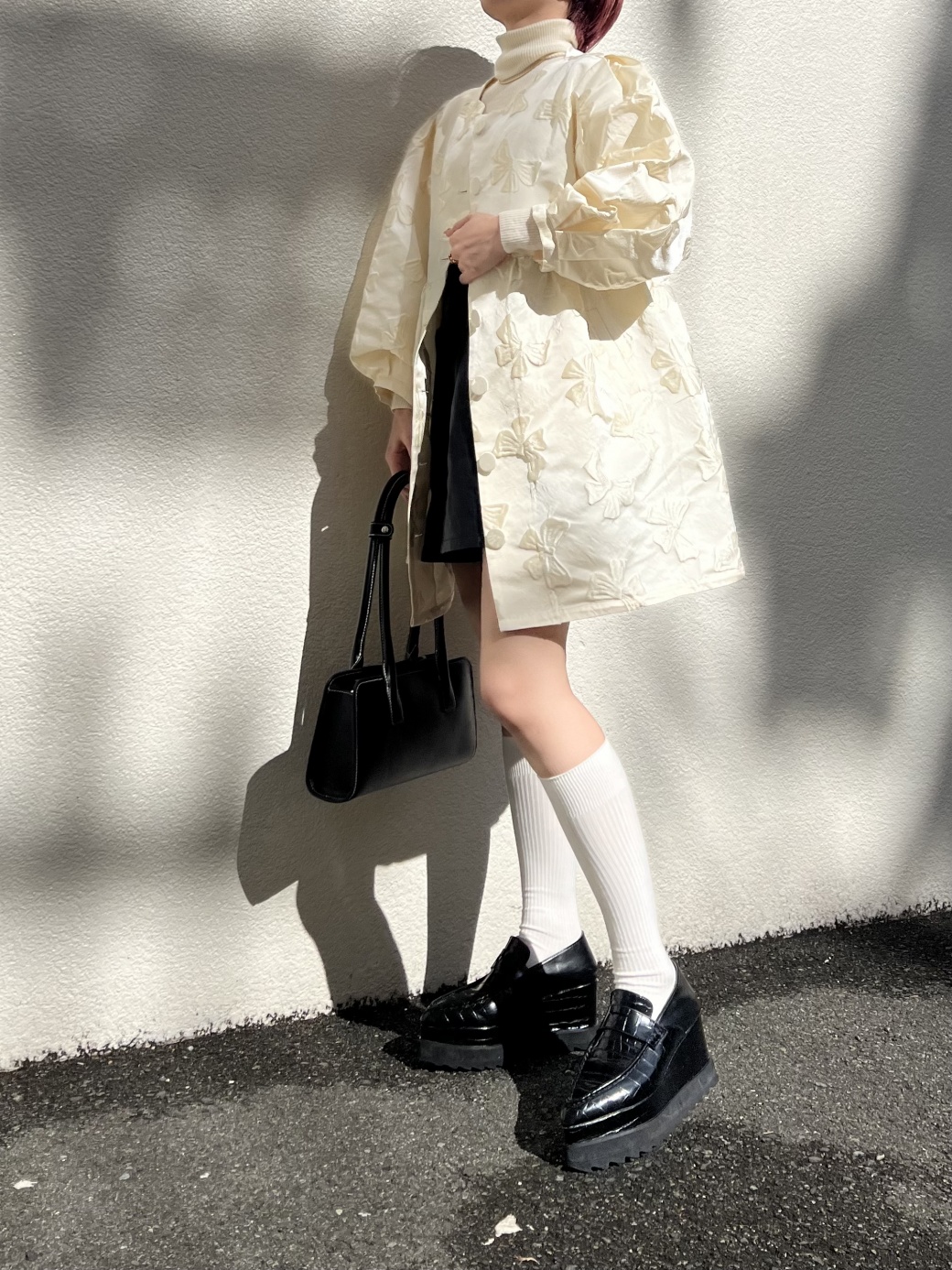 ribbon jacquard coat | 商品詳細 | HONEY MI HONEY