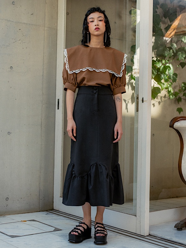 volume frill long skirt | 商品詳細 | HONEY MI HONEY