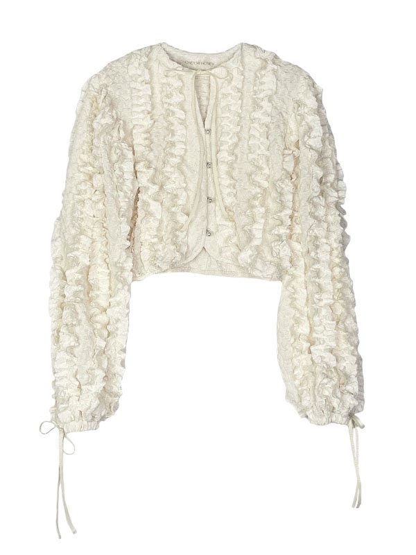 shirring frill cardigan | 商品詳細 | HONEY MI HONEY