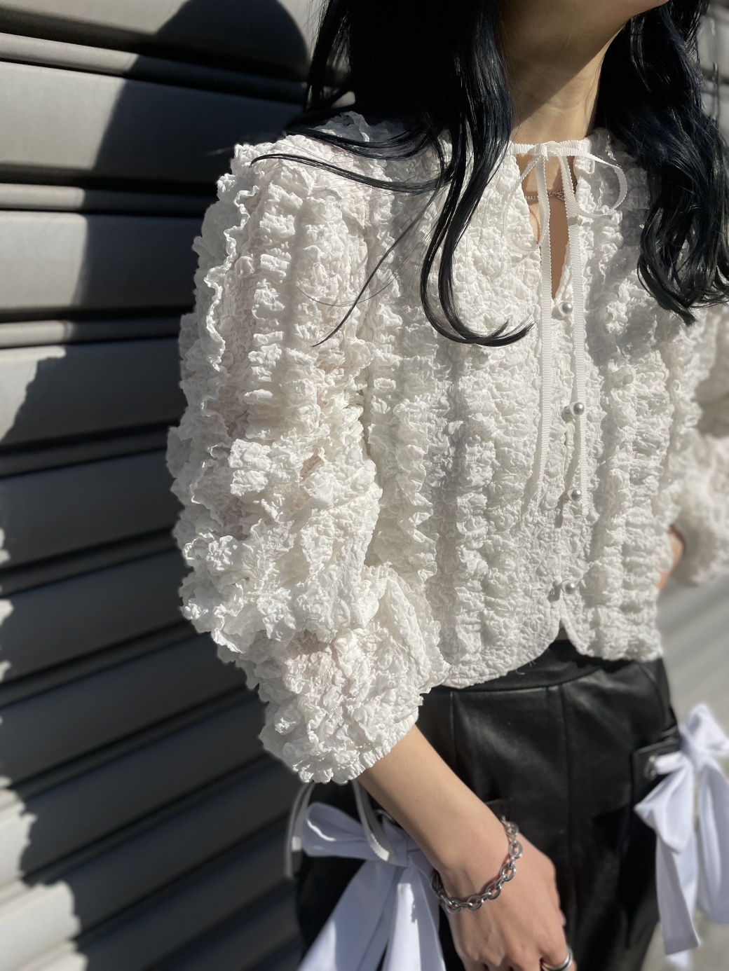 shirring frill cardigan | 商品詳細 | HONEY MI HONEY