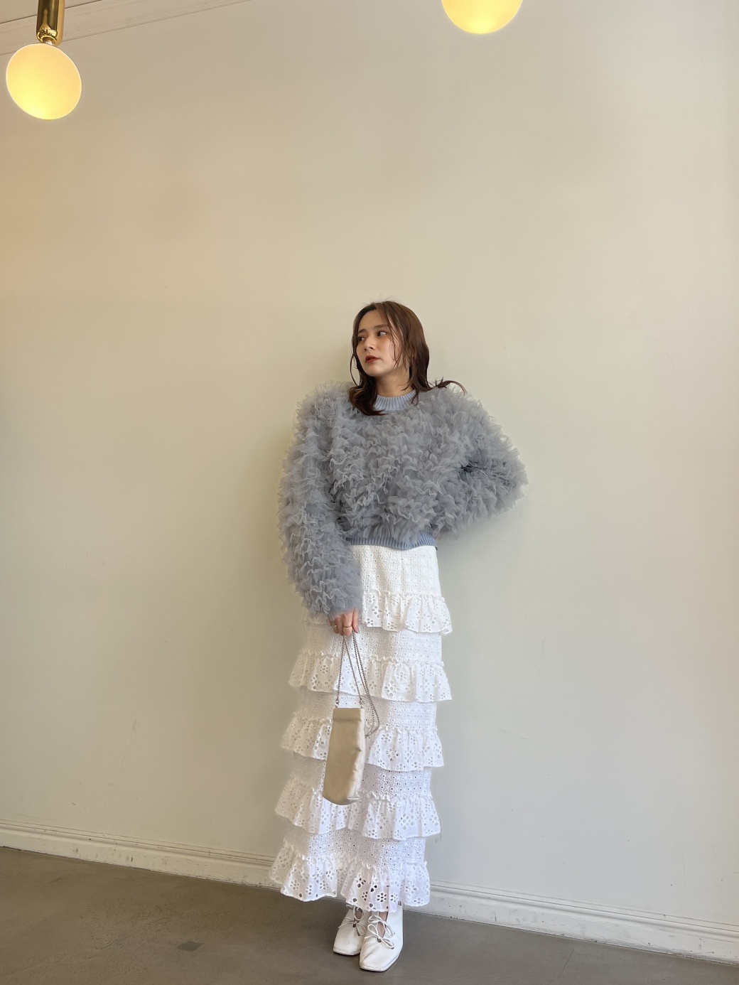 cotton lace tiered skirt | 商品詳細 | HONEY MI HONEY