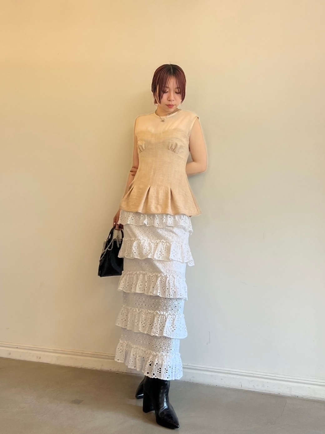 cotton lace tiered skirt | 商品詳細 | HONEY MI HONEY